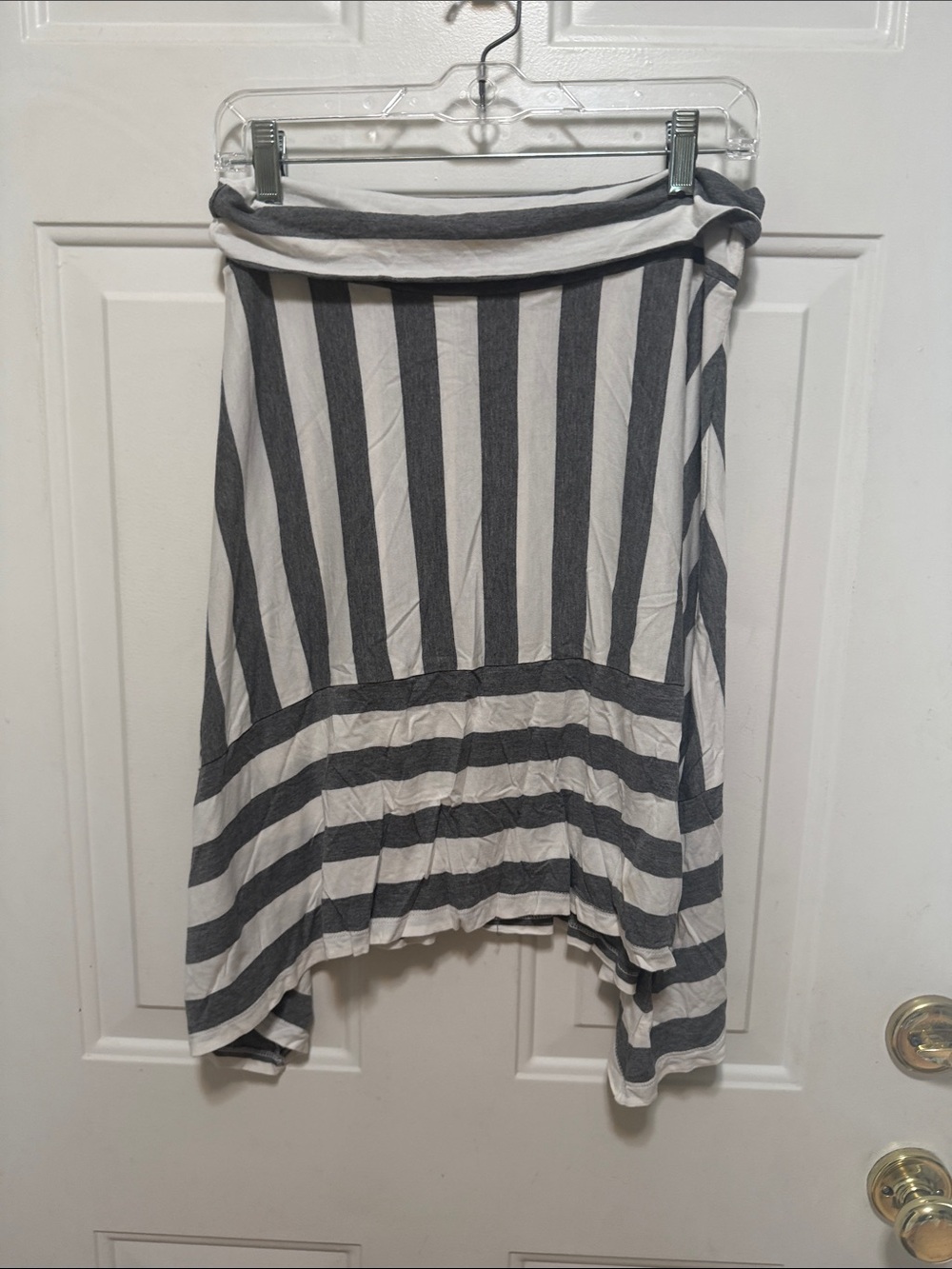 GAP Black and White Striped High-Low Skirt